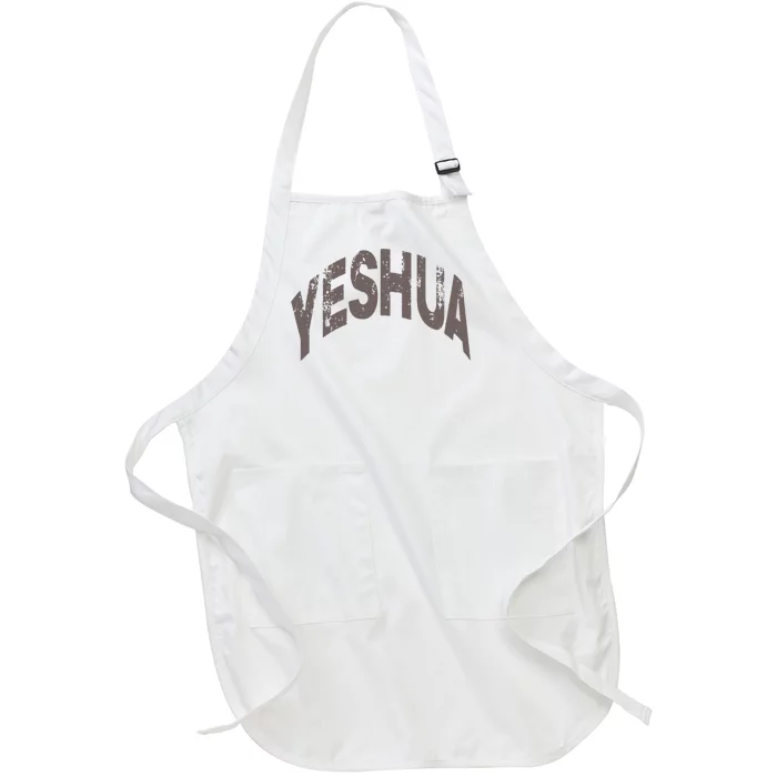 Yeshua Hebrew Name Of Jesus Christian Messianic Full-Length Apron With Pocket