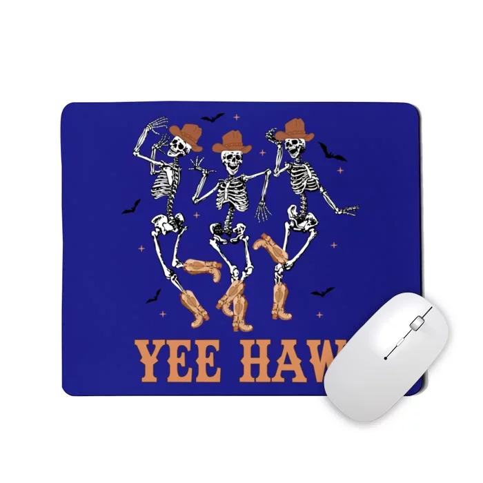 Yee Haw Skeleton Dancing Cow Boots Howdy Western Rodeo Gift Mousepad