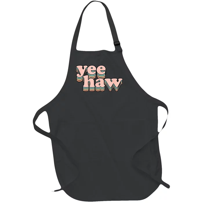 Yeehaw Howdy Space Cow Full-Length Apron With Pocket