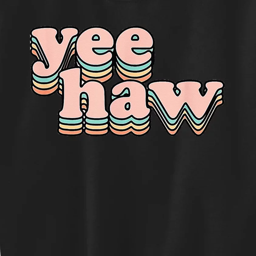 Yeehaw Howdy Space Cow Kids Sweatshirt