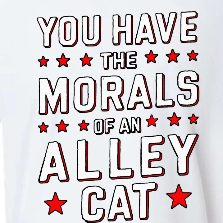 You Have The Morals Of An Alley Cat Funny Debate Sueded Cloud Jersey T-Shirt