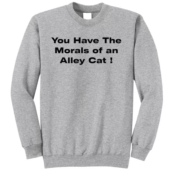 You Have The Morals Of An Alley Cat Trump Biden Debates 2024 Tall Sweatshirt