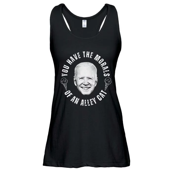 You Have The Morals Of An Alley Cat Quote Ladies Essential Flowy Tank