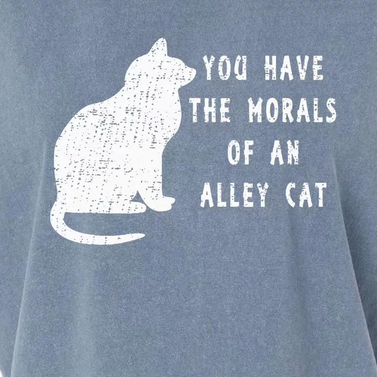 You Have The Morals Of An Alley Cat Funny Biden Garment-Dyed Women's Muscle Tee