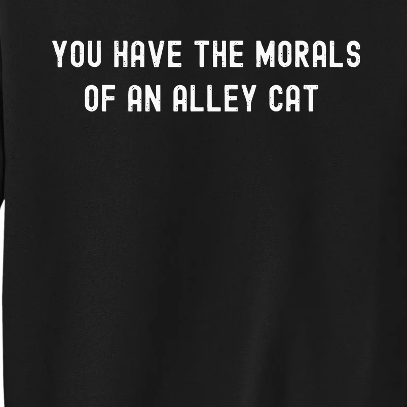 You Have The Morals Of An Alley Cat Funny Debate Sweatshirt