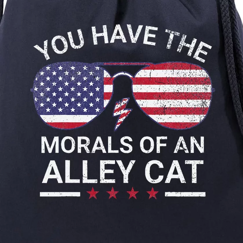 You Have The Morals Of An Alley Cat Funny Joke Drawstring Bag