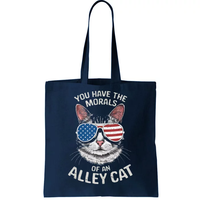 You Have The Morals Of An Alley Cat Funny Cat Tote Bag