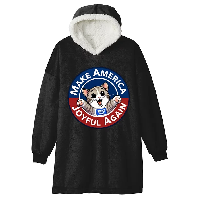 Yesica Harris Walz Make American Joyful Again Hooded Wearable Blanket