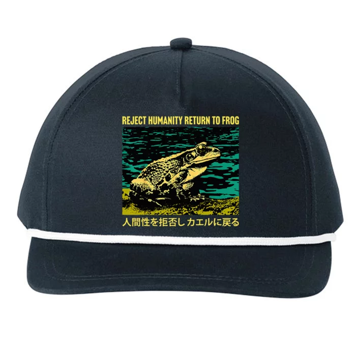 Yeah Here We Go Reject Humanity Return To Frog Japanese Snapback Five-Panel Rope Hat