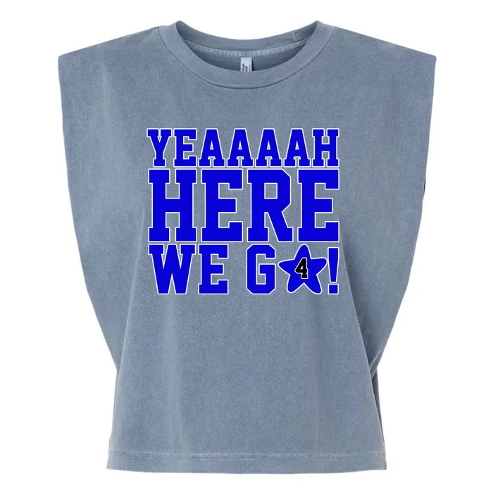 Yeah Here We Go Dallas Football Sport Garment-Dyed Women's Muscle Tee