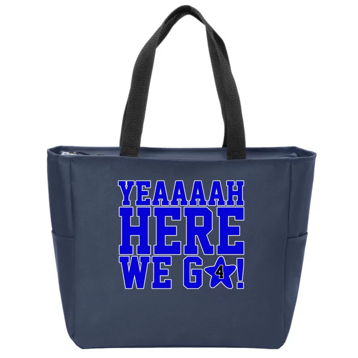 Yeah Here We Go Dallas Football Sport Zip Tote Bag