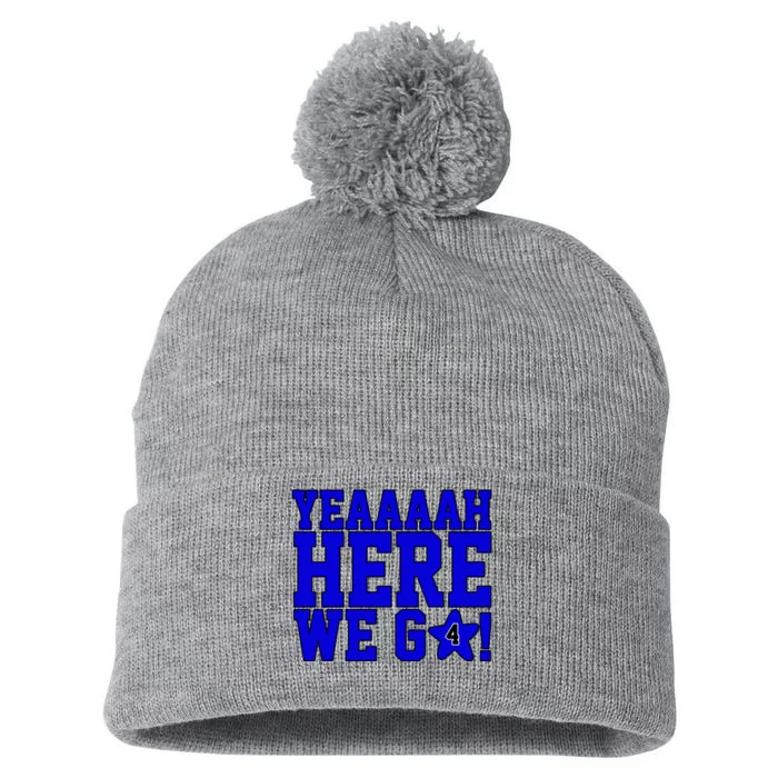 Yeah Here We Go Dallas Football Sport Pom Pom 12in Knit Beanie