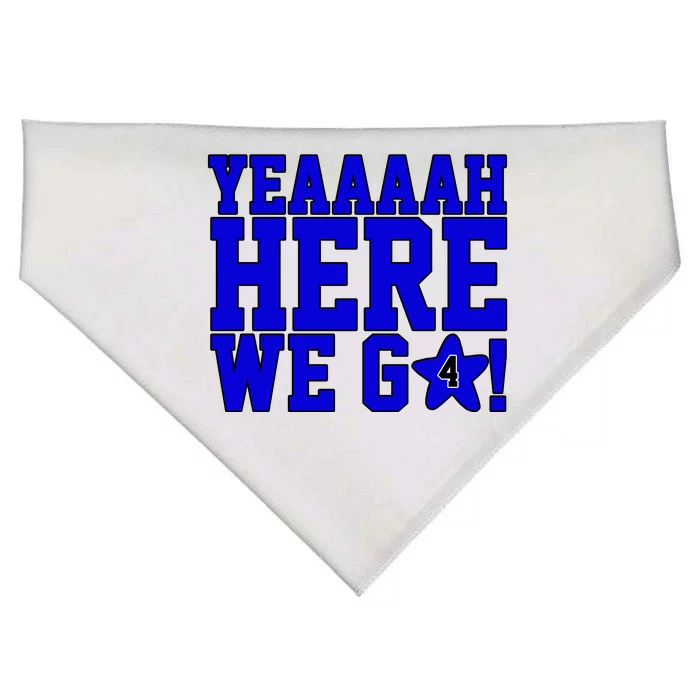 Yeah Here We Go Dallas Football Sport USA-Made Doggie Bandana