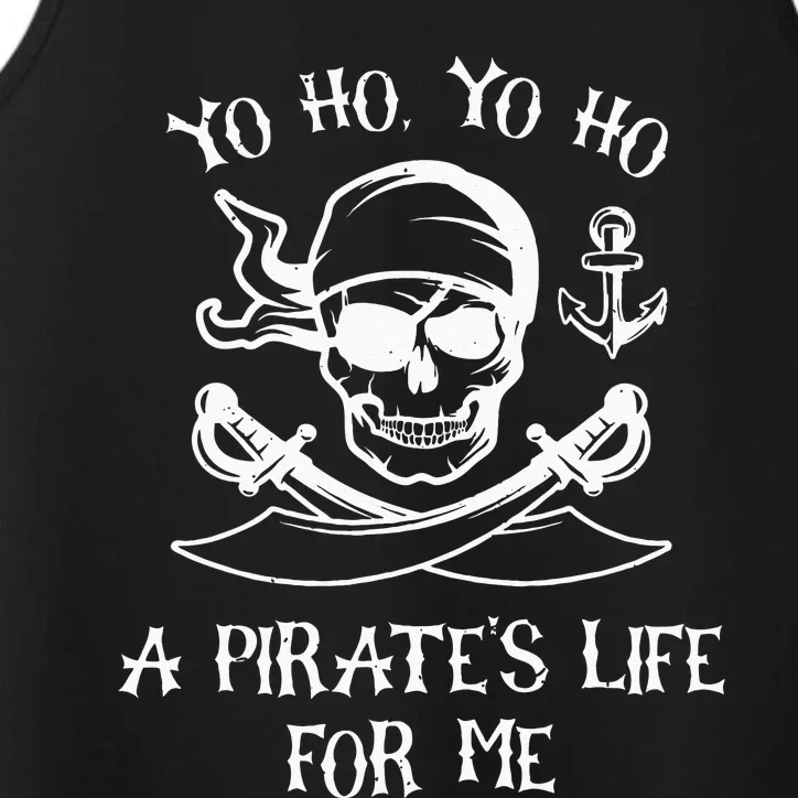 Yo Ho Yo Ho A Pirates Life For Me Spooky Skeleton Pirate Performance Tank