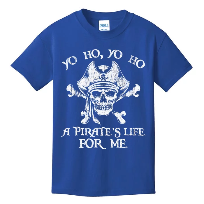 Yo Ho Yo Ho A PirateS Life For Me Skulls Kids T-Shirt