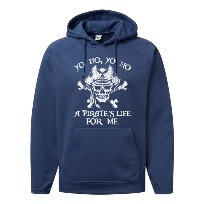 Yo Ho Yo Ho A PirateS Life For Me Skulls Performance Fleece Hoodie