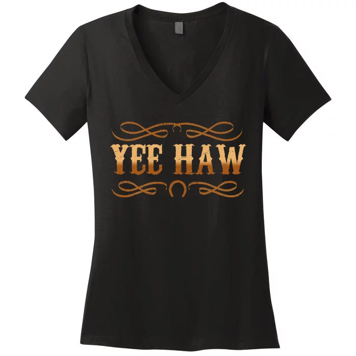 Yee Haw Women's V-Neck T-Shirt