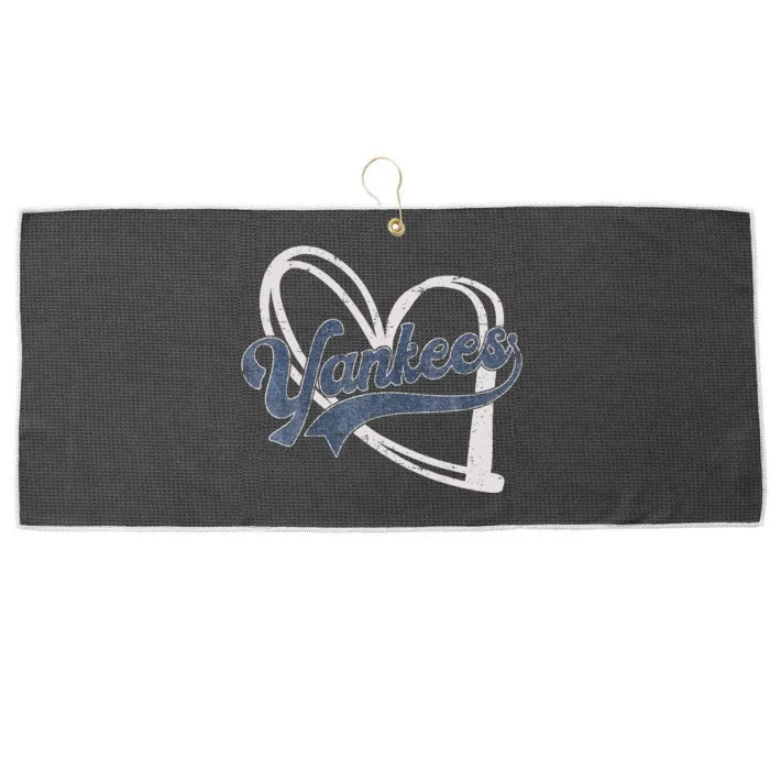 Y.A.N.K.E.E.S Heart Large Microfiber Waffle Golf Towel