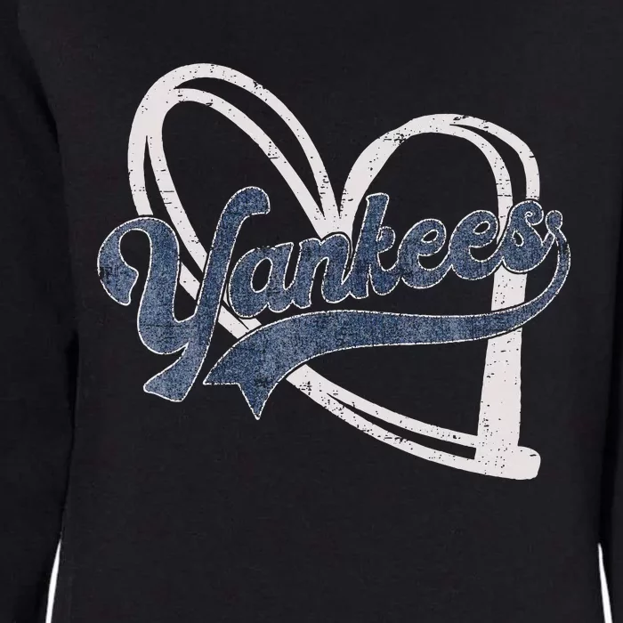 Y.A.N.K.E.E.S Heart Womens California Wash Sweatshirt