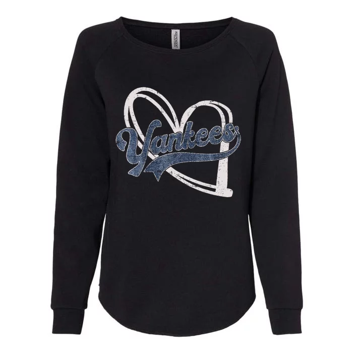 Y.A.N.K.E.E.S Heart Womens California Wash Sweatshirt