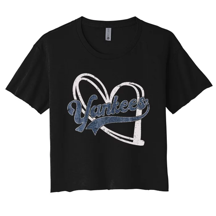 Y.A.N.K.E.E.S Heart Women's Crop Top Tee