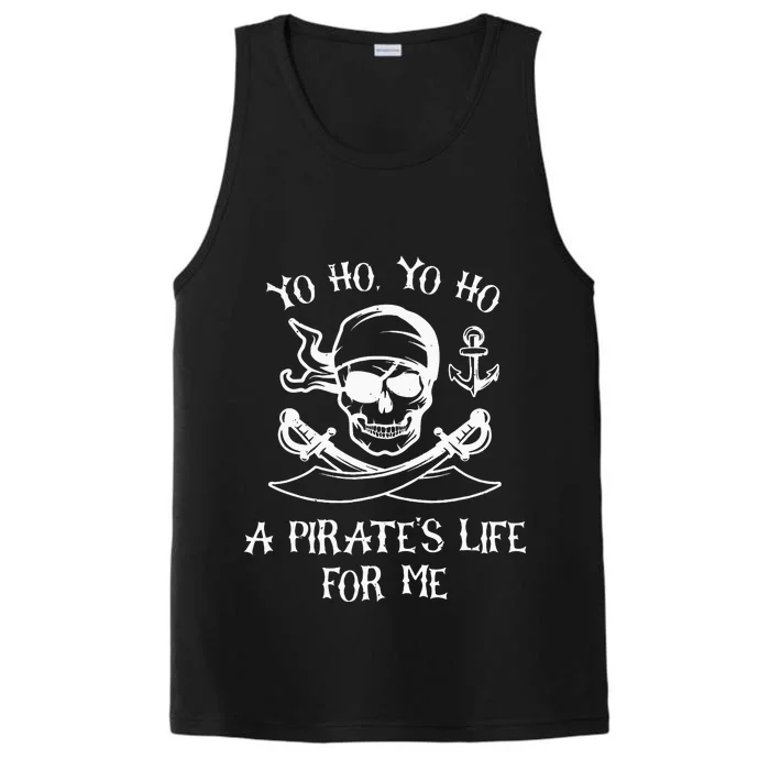 Yo Ho Yo Ho A Pirates Life For Me Spooky Skeleton Pirate Performance Tank