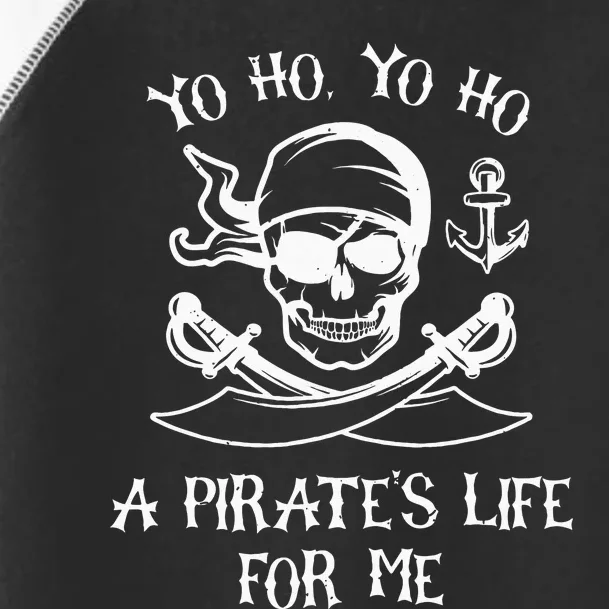 Yo Ho Yo Ho A Pirates Life For Me Spooky Skeleton Pirate Toddler Fine Jersey T-Shirt