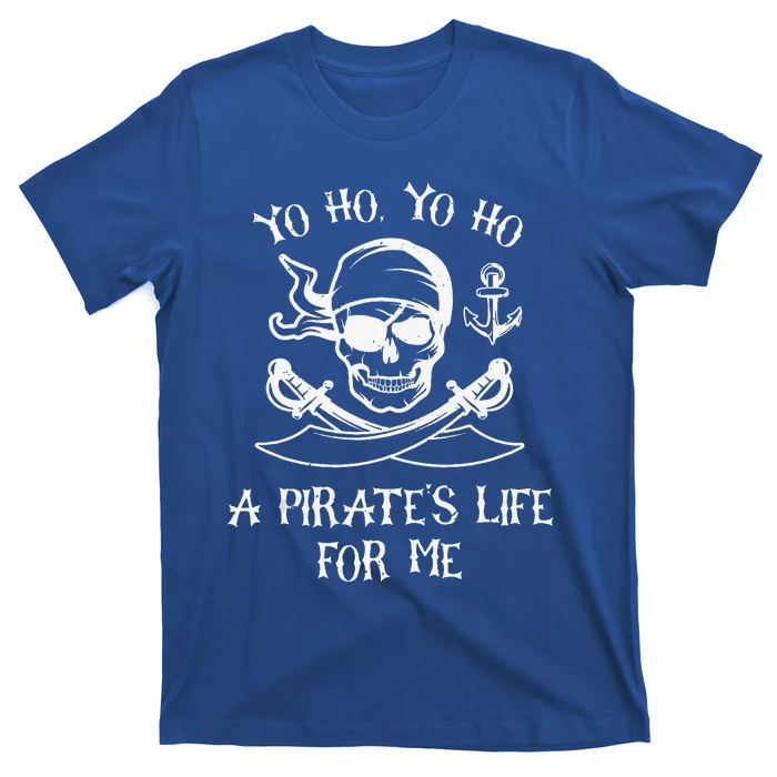 Yo Ho Yo Ho A Pirates Life For Me Spooky Skeleton Pirate T-Shirt