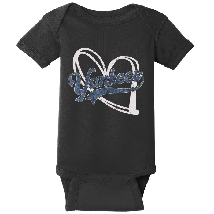 Y.A.N.K.E.E.S. Heart Baby Bodysuit