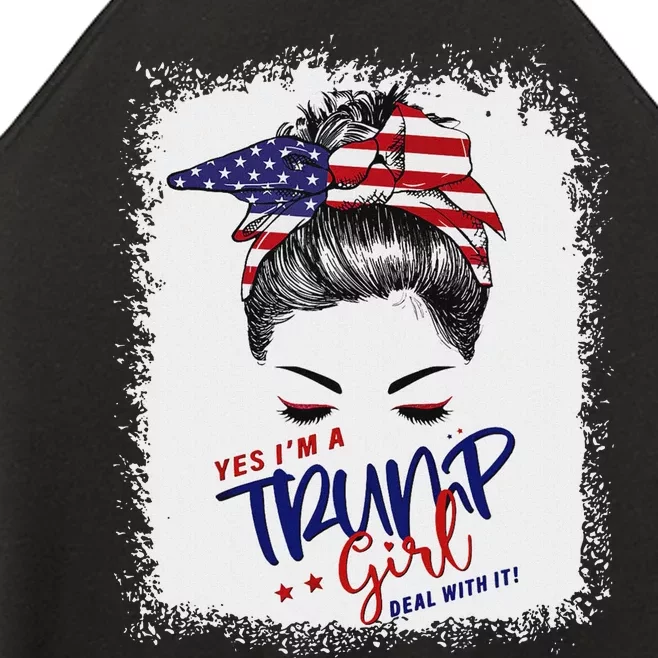 Yes IM A Trump Girl Deal With It 2024 Women’s Perfect Tri Rocker Tank