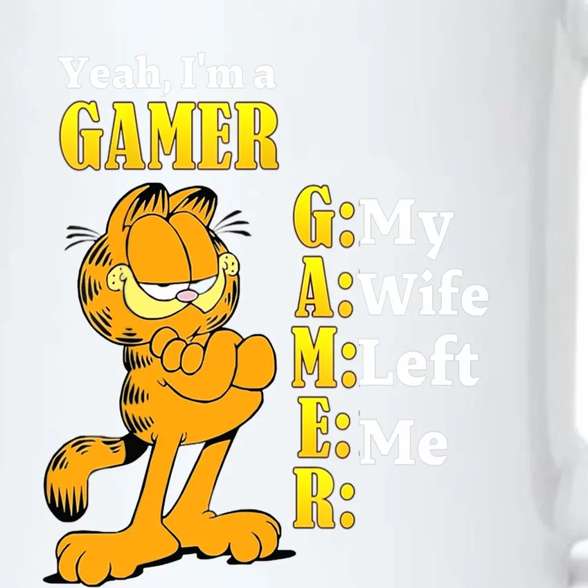 Yeah I'm A Gamer My Wife Left Me Gaming Funny Cat Black Color Changing Mug