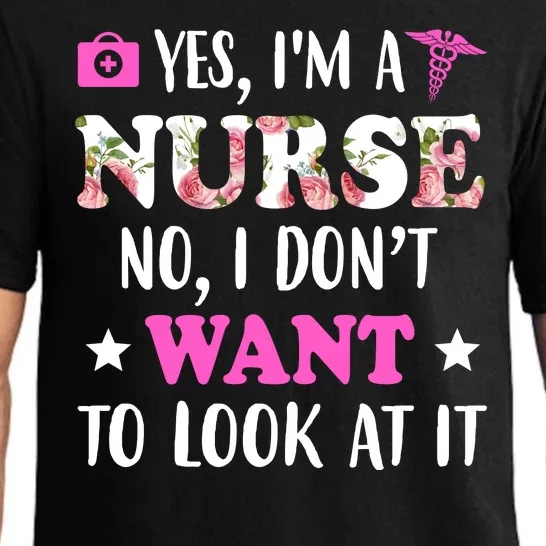 Yes I'm A Nurse Funny Floral Pajama Set