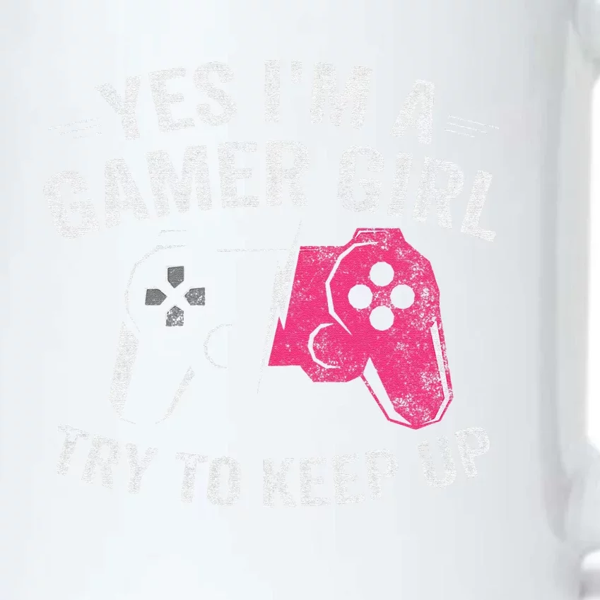 Yes I'm A Gamer Girl Funny Video Gamer Gift Black Color Changing Mug