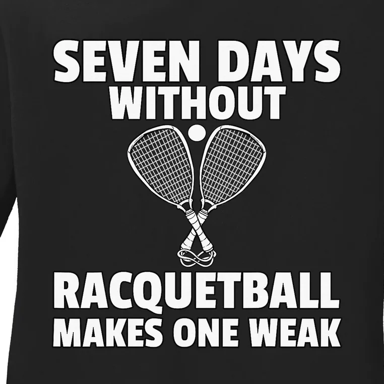 Yes I'm A Rocket Scientist Funny Tennis Player Racquetball P Ladies Long Sleeve Shirt