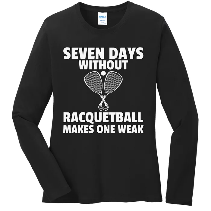 Yes I'm A Rocket Scientist Funny Tennis Player Racquetball P Ladies Long Sleeve Shirt