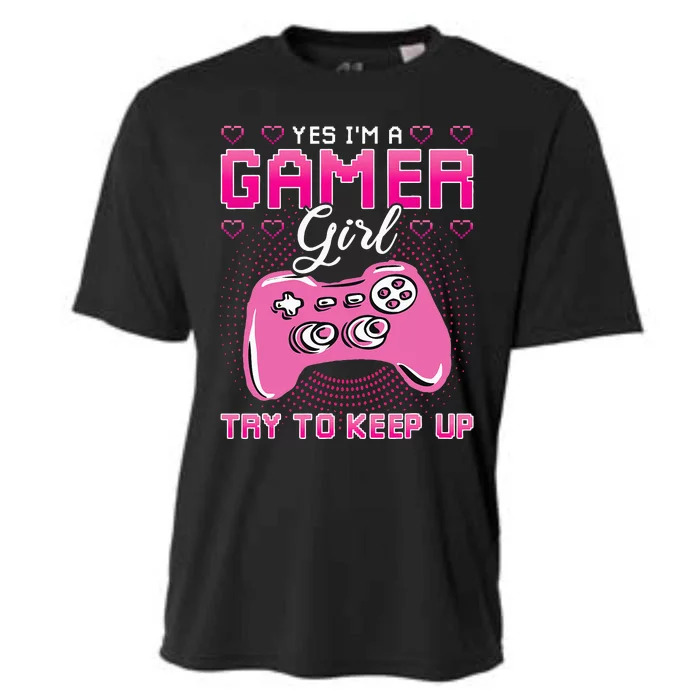 Yes I'm A Gamer Try To Keep Up Cooling Performance Crew T-Shirt