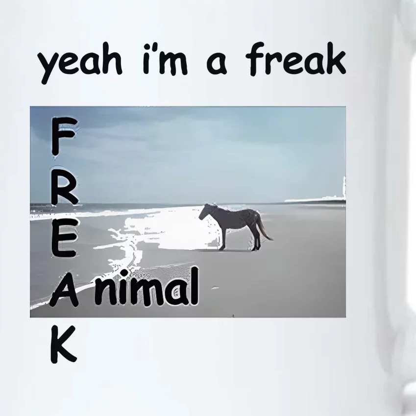 Yeah Im A Freak Animal Black Color Changing Mug