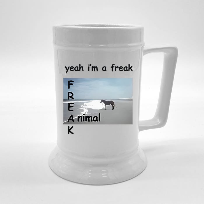 Yeah Im A Freak Animal Front & Back Beer Stein