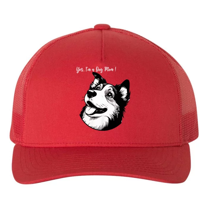 Yes IM A Dog Mom Displays Love For This Lovely Pet Yupoong Adult 5-Panel Trucker Hat