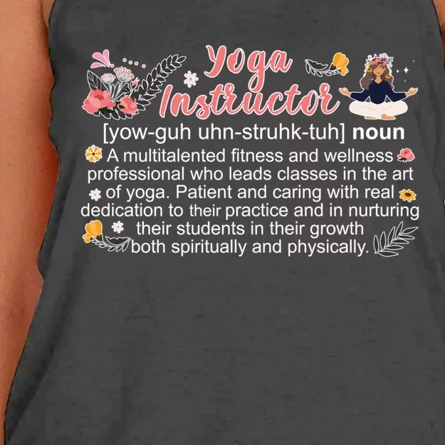 Yoga Instructor Appreciation Yoga Teacher Cute Gift Women's Knotted Racerback Tank