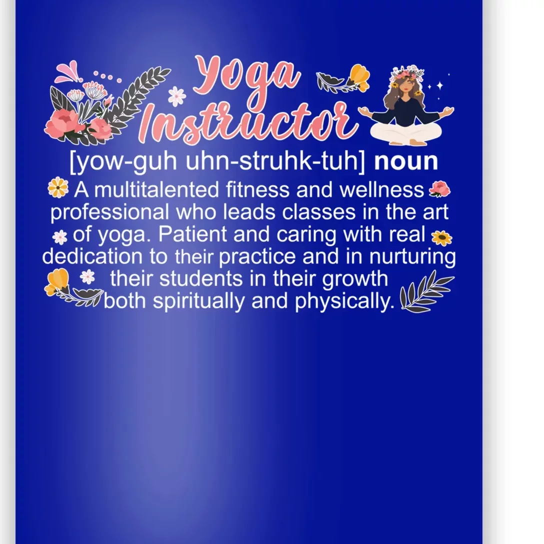 Yoga Instructor Appreciation Yoga Teacher Cute Gift Poster