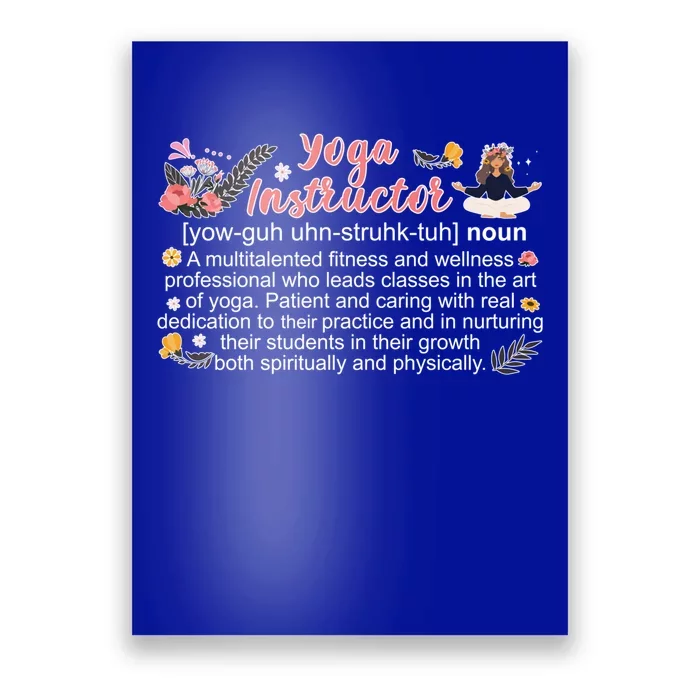 Yoga Instructor Appreciation Yoga Teacher Cute Gift Poster