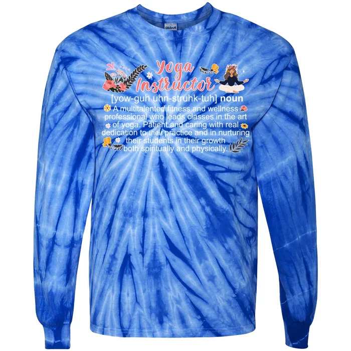 Yoga Instructor Appreciation Yoga Teacher Cute Gift Tie-Dye Long Sleeve Shirt