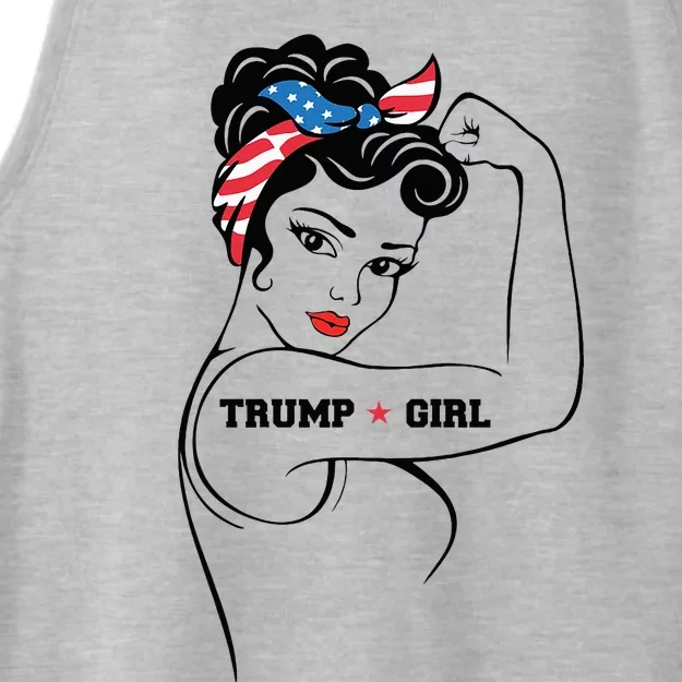 Yes IM A Trump Girl Get Over It Trump 2024 Election Ladies Tri-Blend Wicking Tank