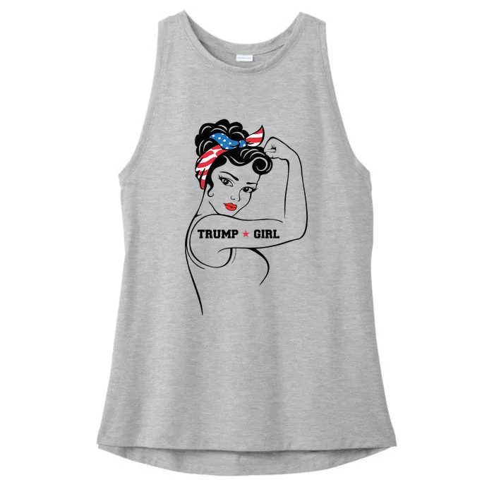 Yes IM A Trump Girl Get Over It Trump 2024 Election Ladies Tri-Blend Wicking Tank