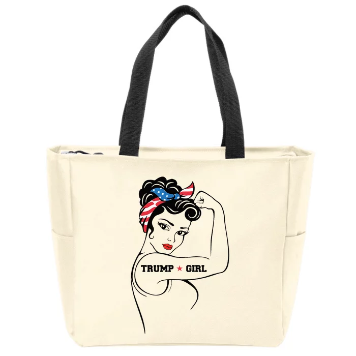 Yes IM A Trump Girl Get Over It Trump 2024 Election Zip Tote Bag