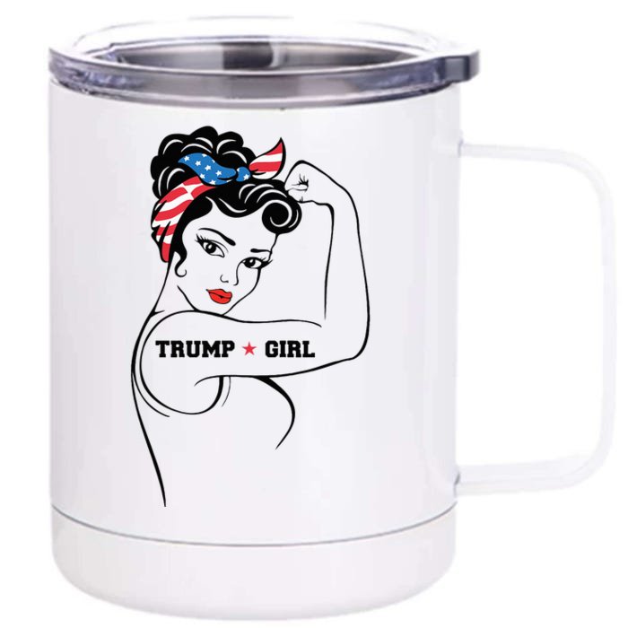 Yes IM A Trump Girl Get Over It Trump 2024 Election Front & Back 12oz Stainless Steel Tumbler Cup