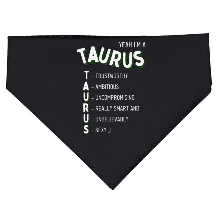 Yeah I'm a Taurus Zodiac USA-Made Doggie Bandana