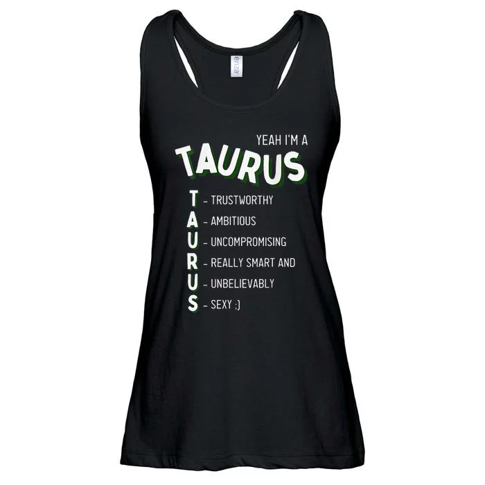 Yeah I'm a Taurus Zodiac Ladies Essential Flowy Tank