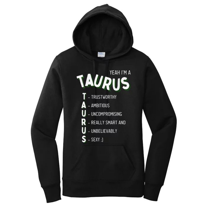 Yeah I'm a Taurus Zodiac Women's Pullover Hoodie